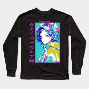 Vaporwave Aesthetic Anime Manga Girl Japanese Streetwear Long Sleeve T-Shirt